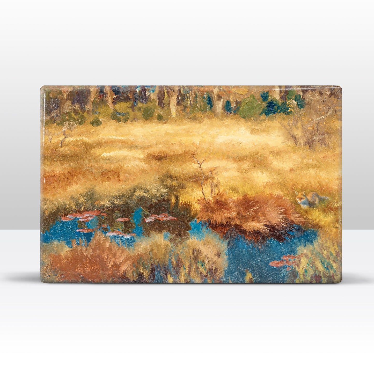 Laqueprint - Herfstlandschap met vos - Bruno Liljefors - 30 x 19,5 cm - LP247