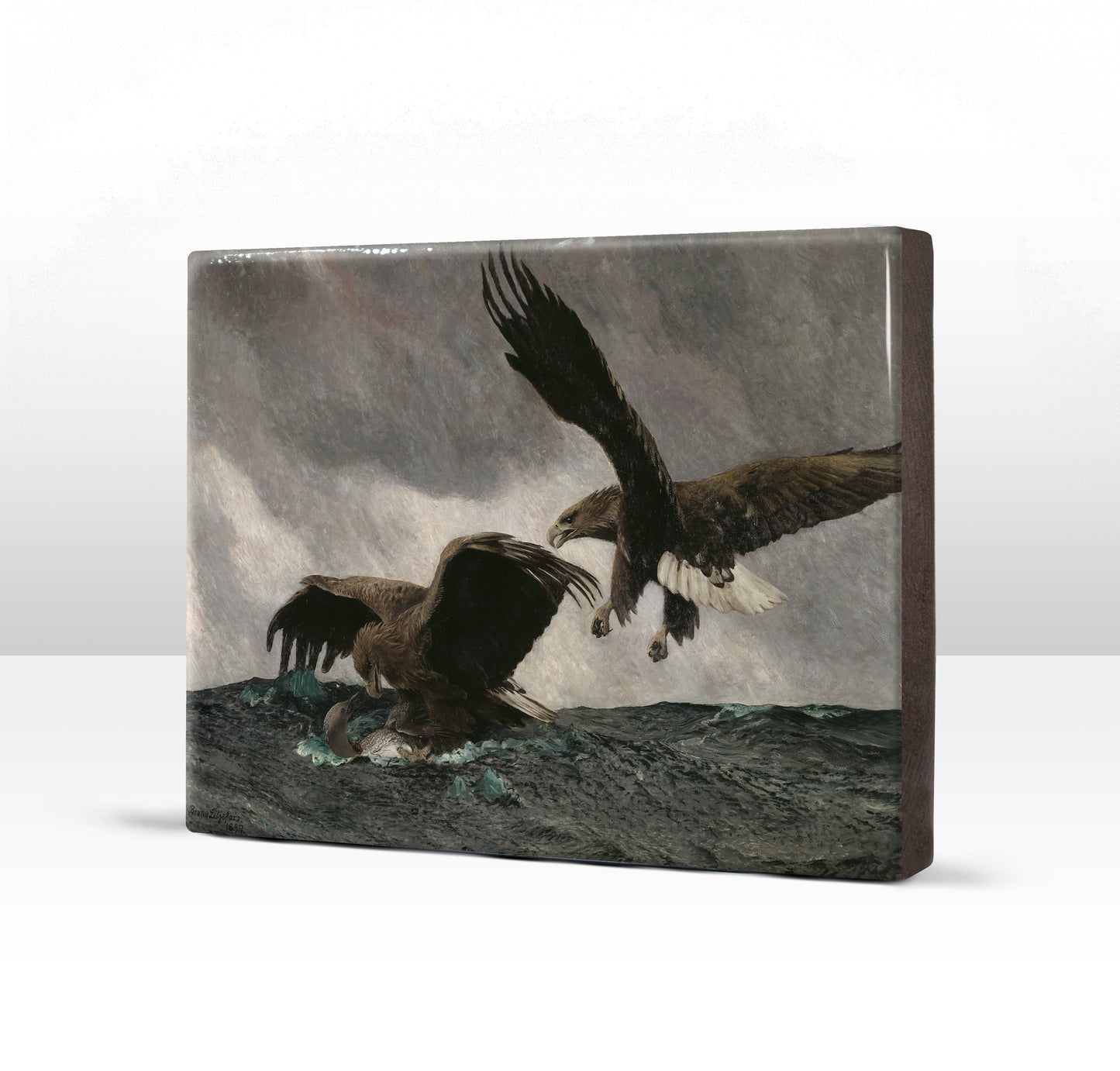 Laque print - Sea eagles - Bruno Liljefors - 26 x 19.5 cm - LP254