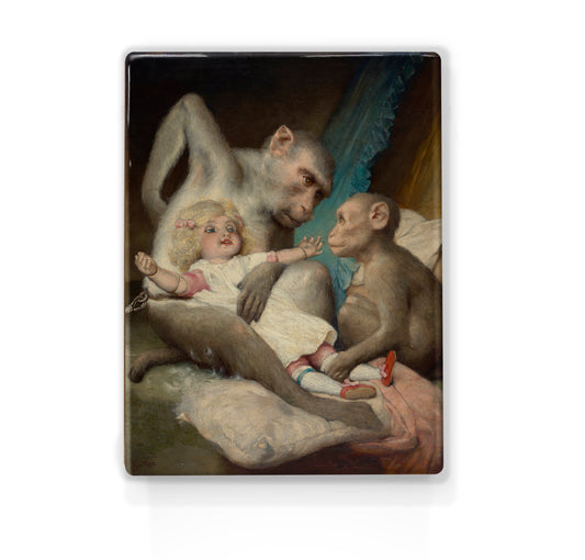 Laqueprint - Antropologische lessen - Gabriel von Max - 19,5 x 26 cm - LP263