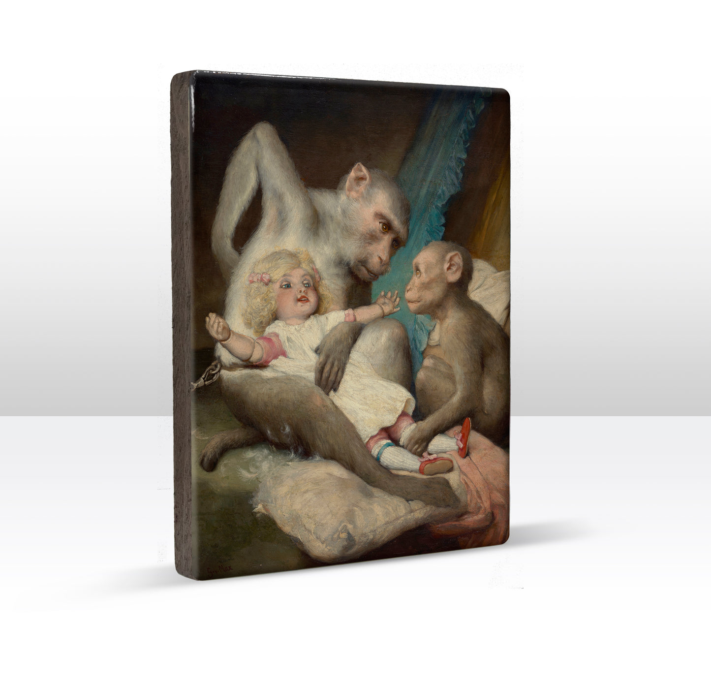 Laque print - Anthropological lessons - Gabriel von Max - 19.5 x 26 cm - LP263