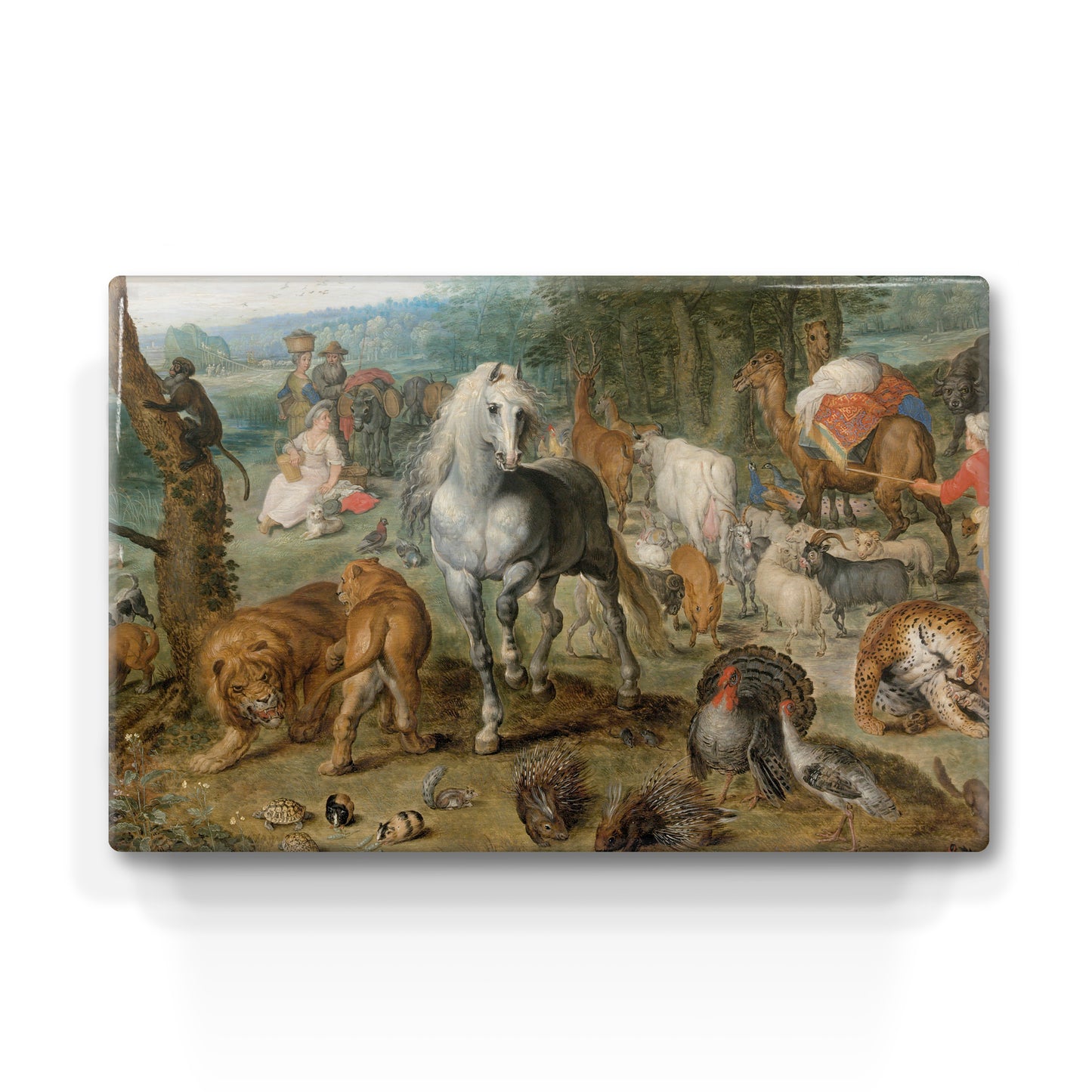 Laque print - Paradise landscape with animals - Jan Breughel the Elder - 30 x 19.5 cm - LP267