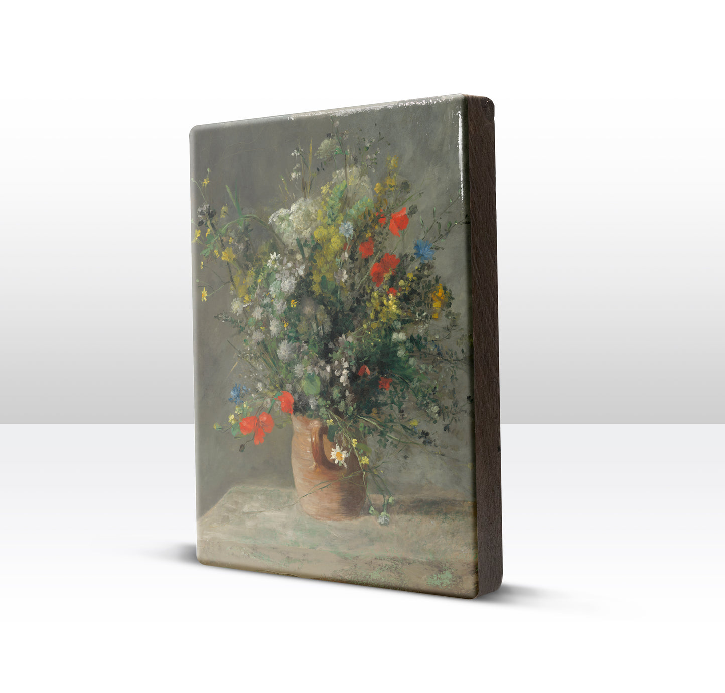 Laqueprint - Bloemen in een vaas - Pierre Auguste Renoir - 19,5 x 26 cm - LP279