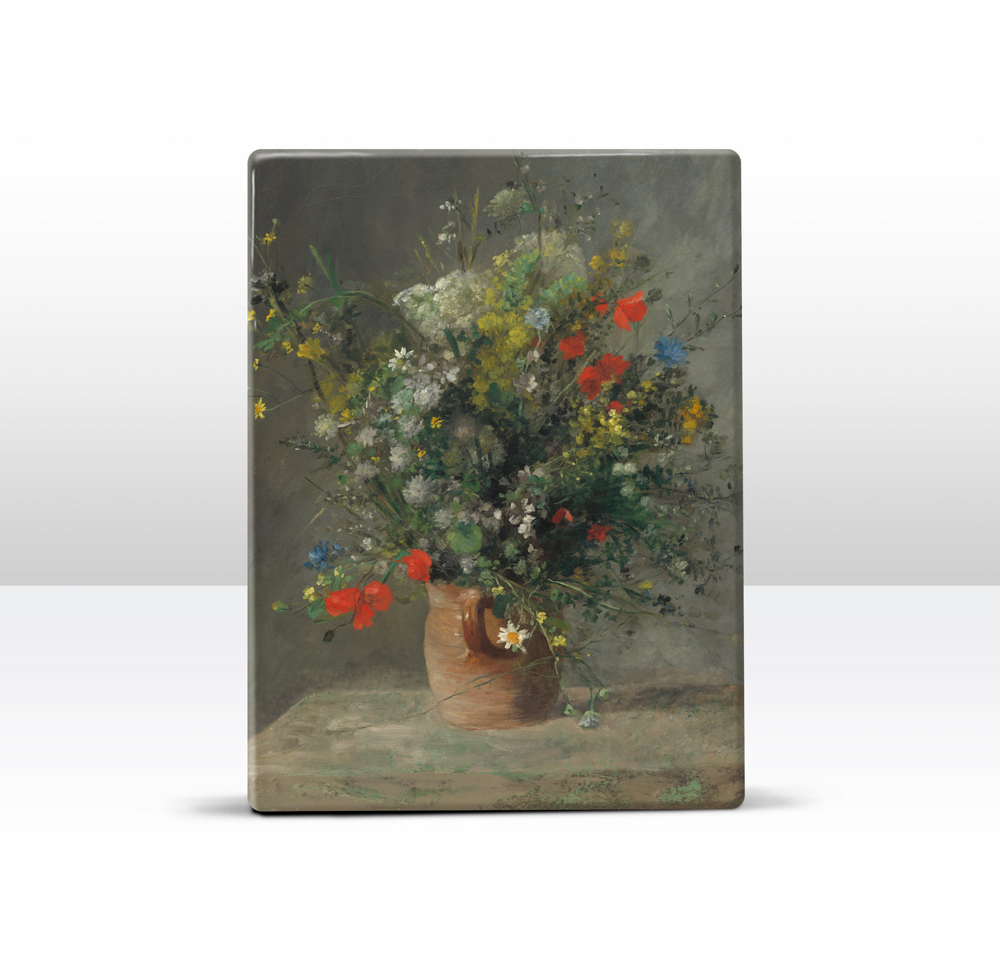 Laqueprint - Bloemen in een vaas - Pierre Auguste Renoir - 19,5 x 26 cm - LP279