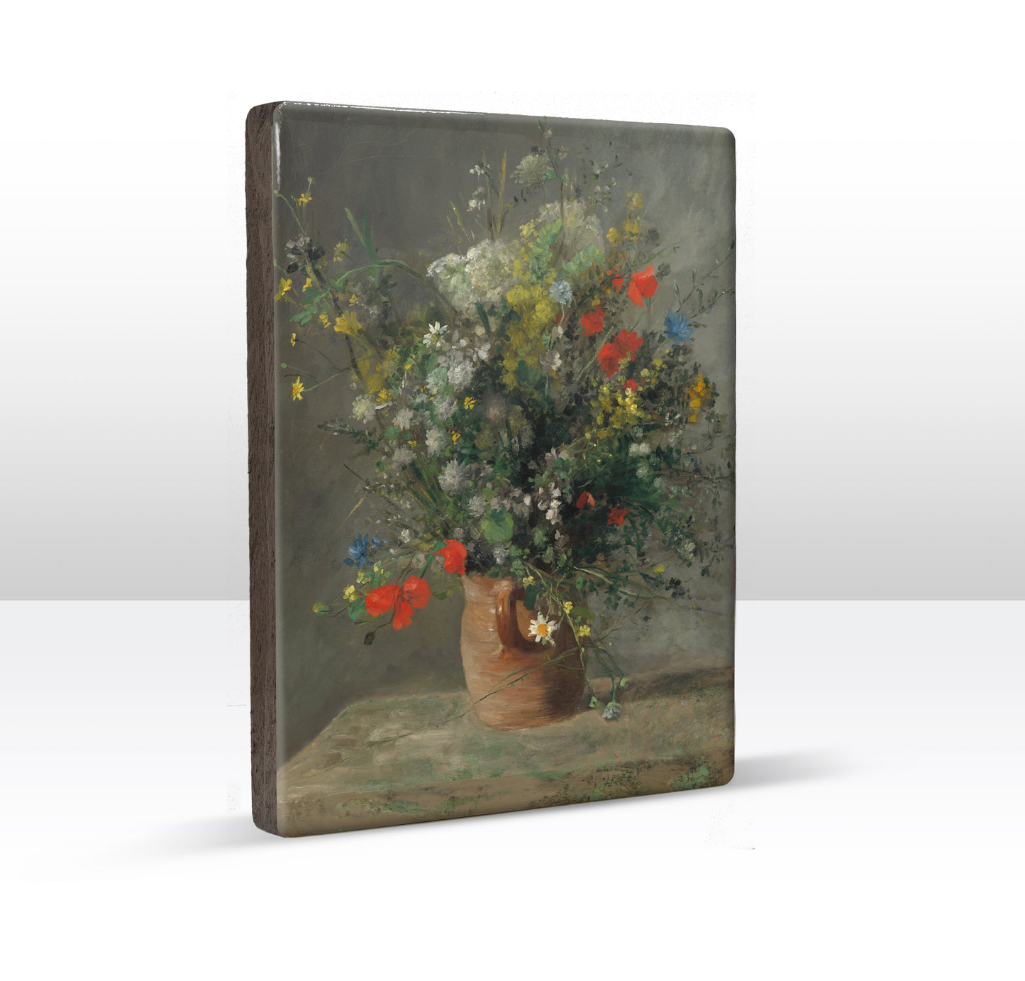 Laqueprint - Bloemen in een vaas - Pierre Auguste Renoir - 19,5 x 26 cm - LP279