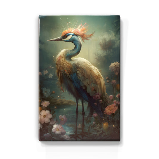 Blue crane - Laque print - 19.5 x 30 cm - LP329