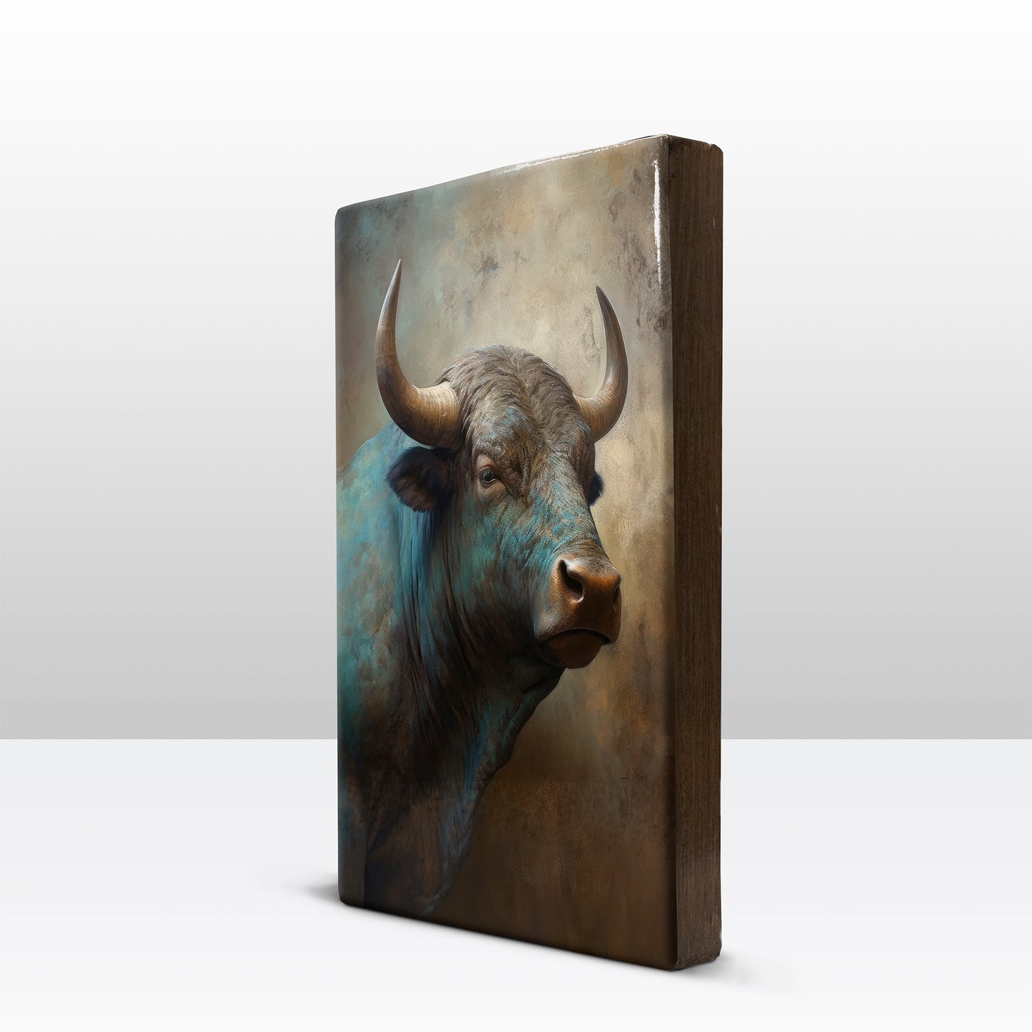 Bronze bull - Laque print - 19.5 x 30 cm - LP353