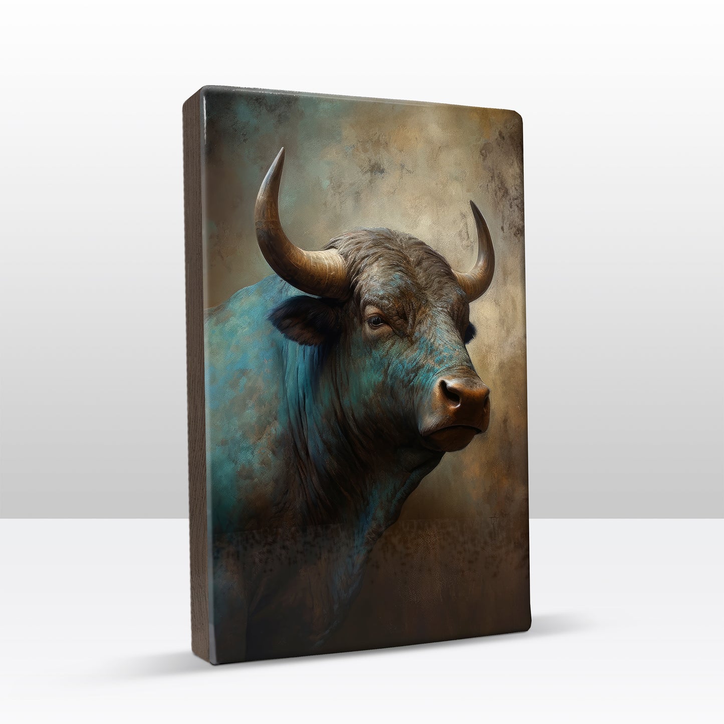 Bronze bull - Laque print - 19.5 x 30 cm - LP353