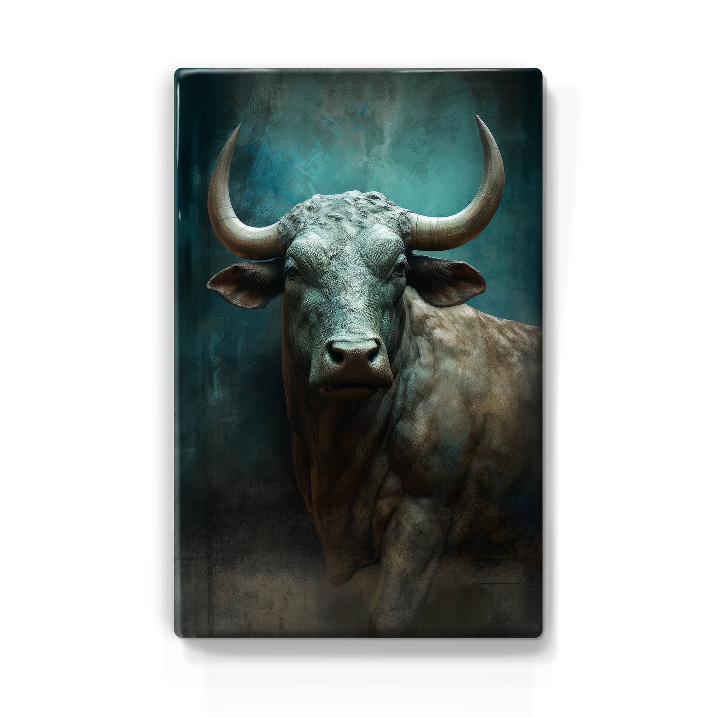 Bronzen Stier - Laqueprint - 19,5 x 30 cm - LP354