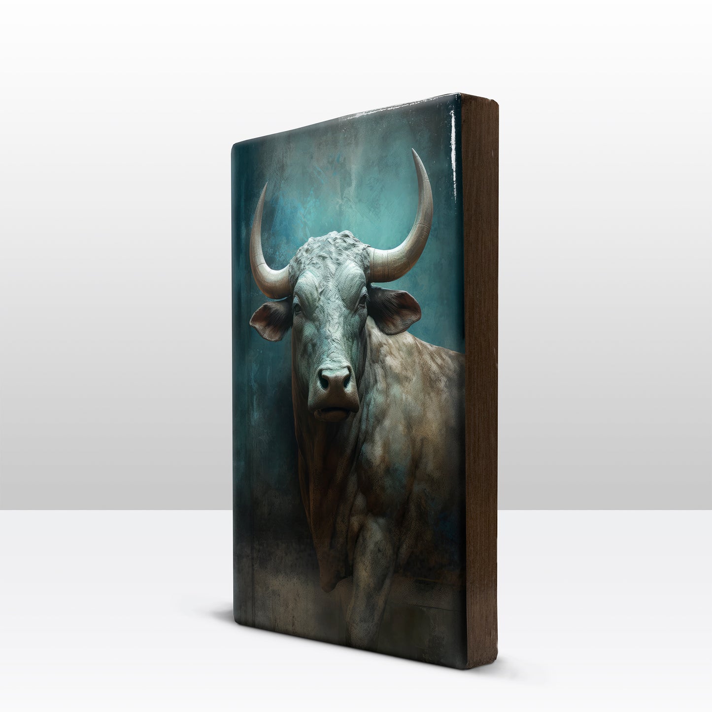 Bronzen Stier - Laqueprint - 19,5 x 30 cm - LP354