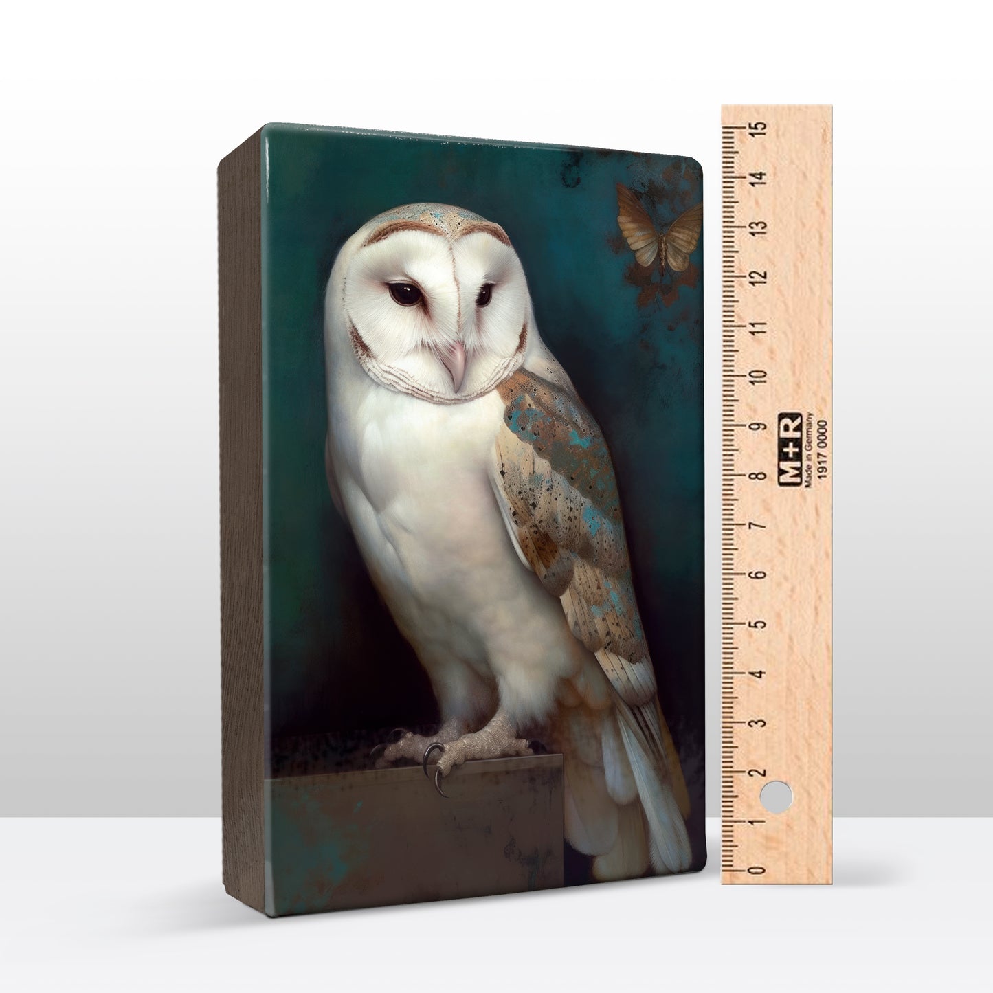 De Witte Uil En De Nachtvlinder - Mini Laqueprint - 9,6 x 14,6 cm - LPS363