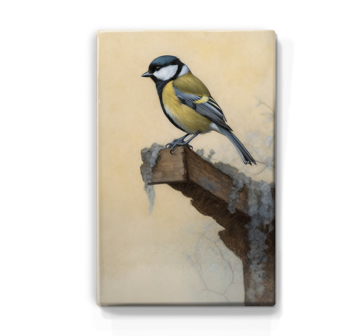 Laque print - Great Tit - Hand lacquered - 19.5 x 30 cm - LP379