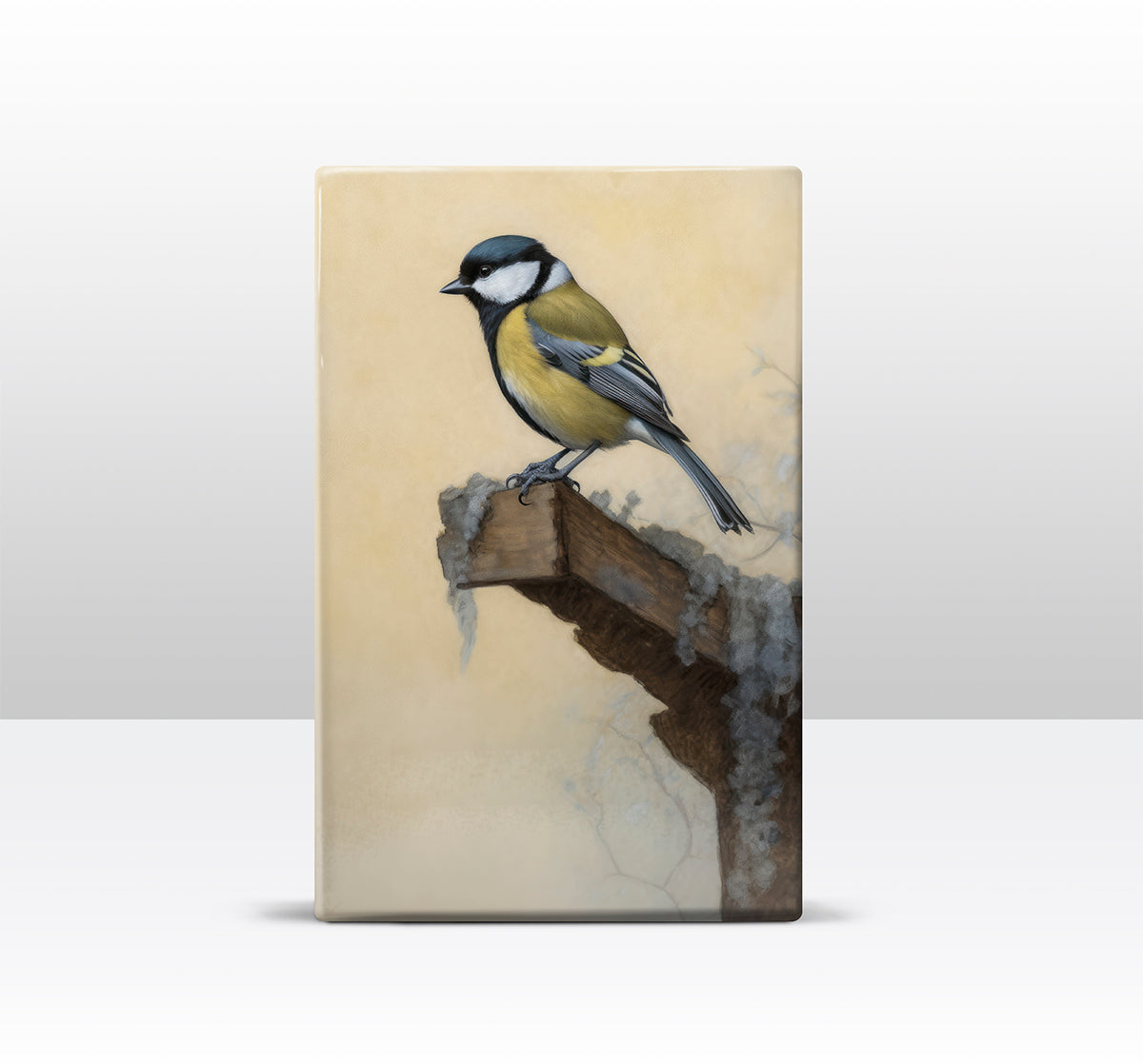 Laque print - Great Tit - Hand lacquered - 19.5 x 30 cm - LP379