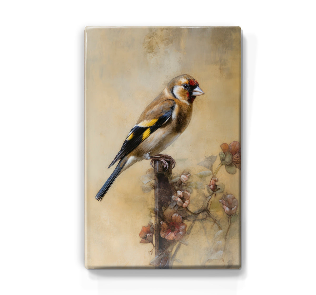 Laque print - Goldfinch goldfinch - Hand lacquered - 19.5 x 30 cm - LP380