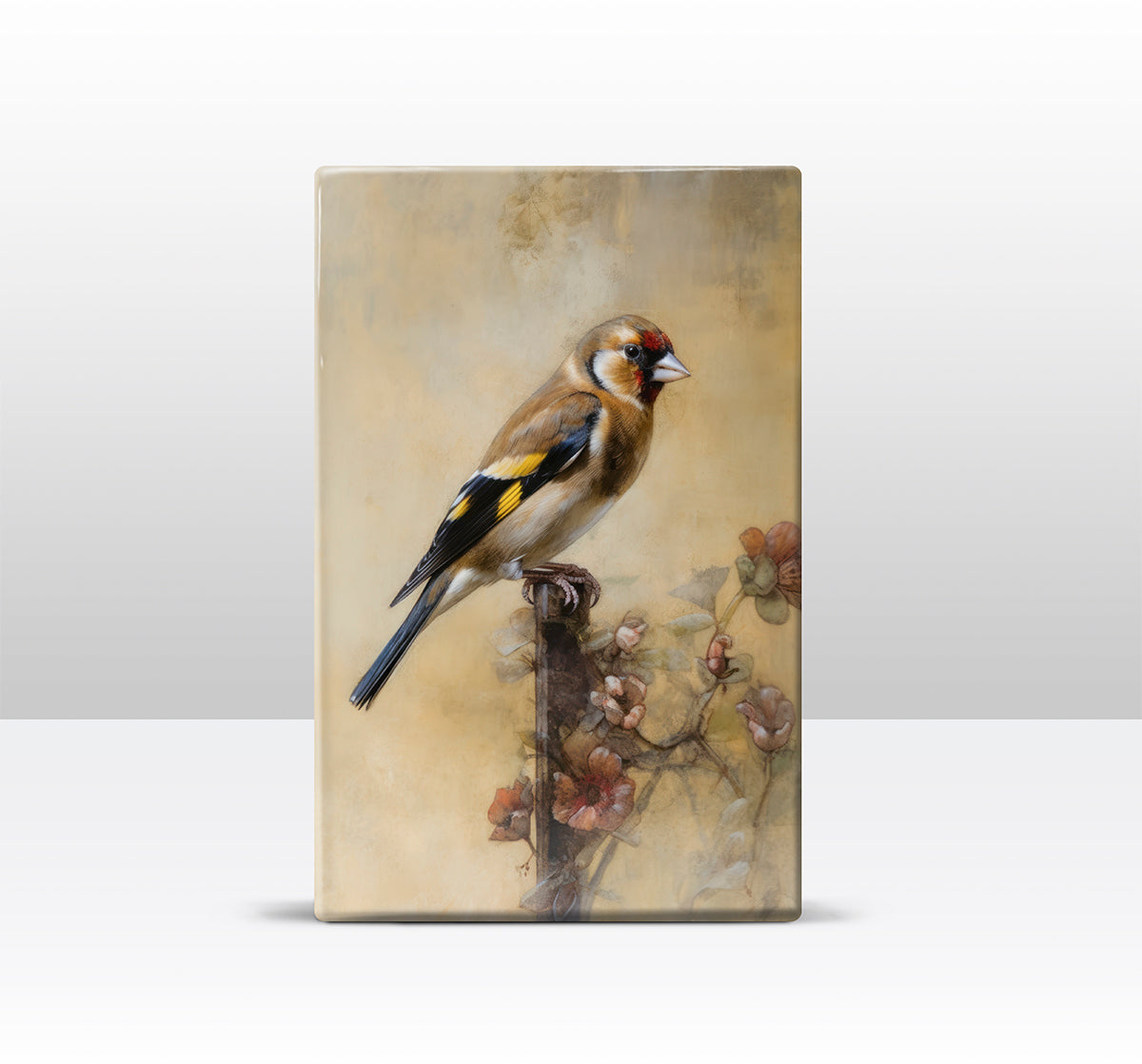 Laque print - Goldfinch goldfinch - Hand lacquered - 19.5 x 30 cm - LP380