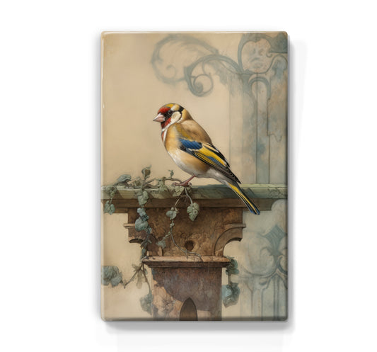 Laque print - Goldfinch goldfinch - Hand lacquered - 19.5 x 30 cm - LP381