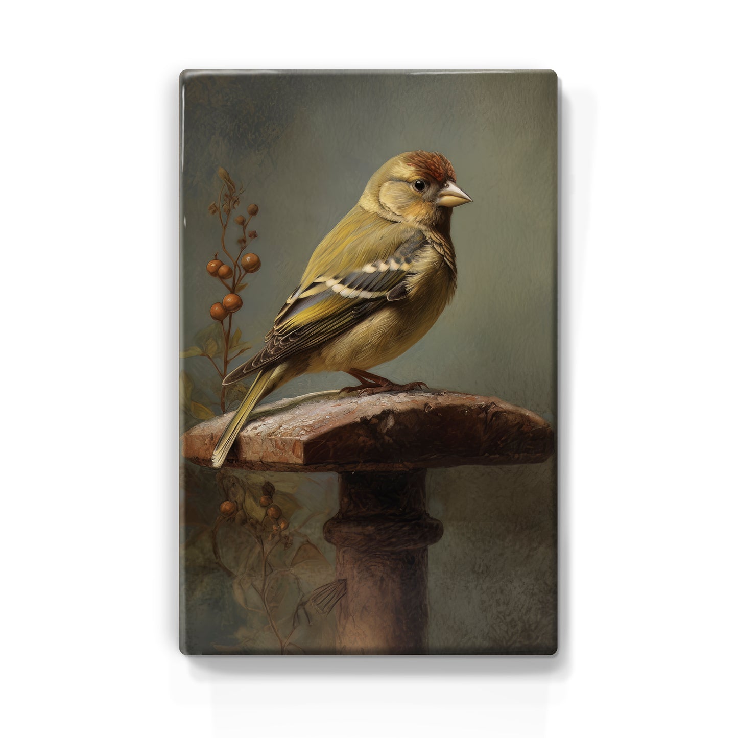 Laque print-the goldfinch-Hand lacquered-19.5 x 30 cm-LP397