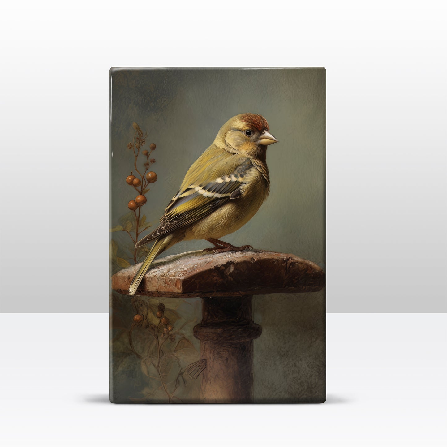 Laque print-the goldfinch-Hand lacquered-19.5 x 30 cm-LP397