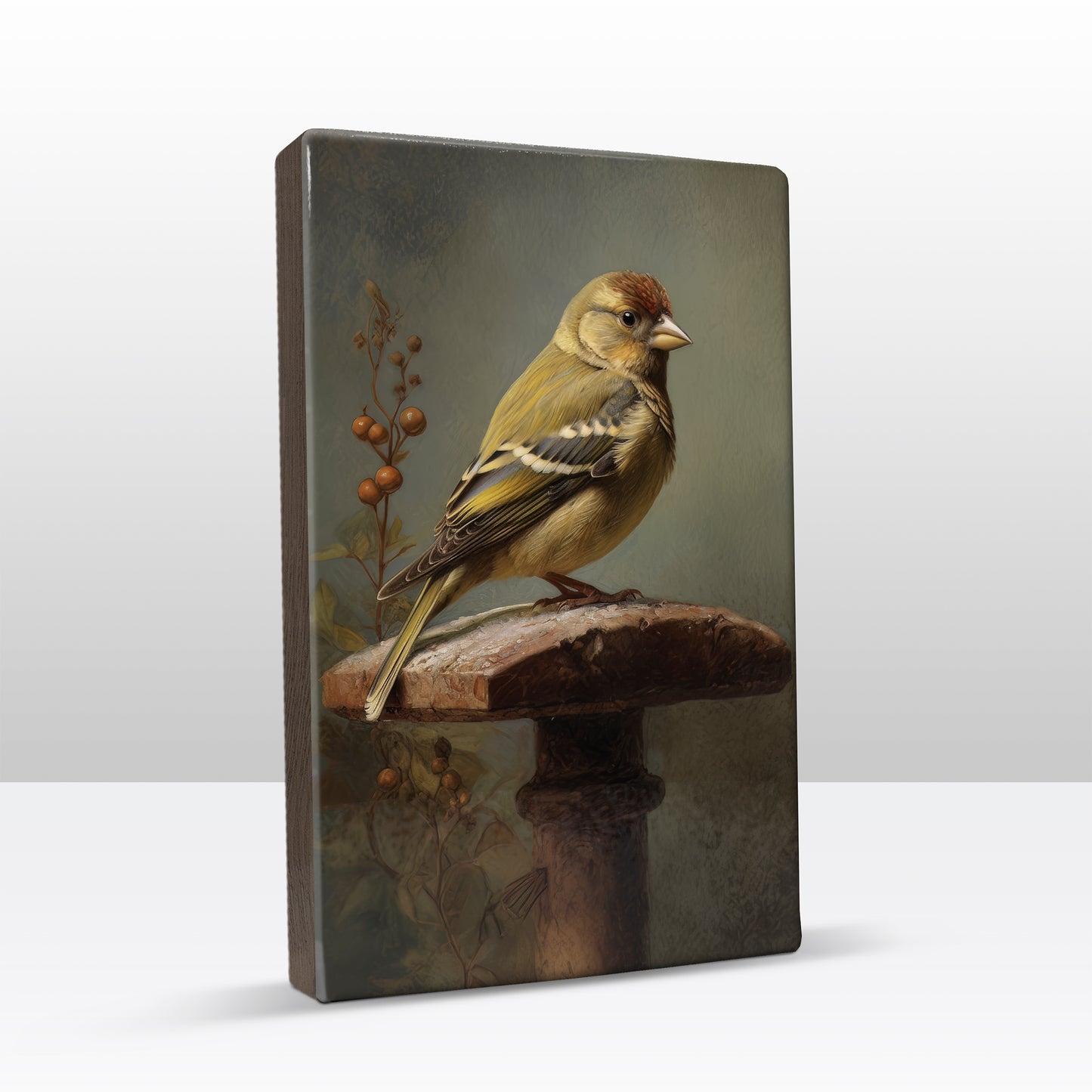 Laque print-the goldfinch-Hand lacquered-19.5 x 30 cm-LP397