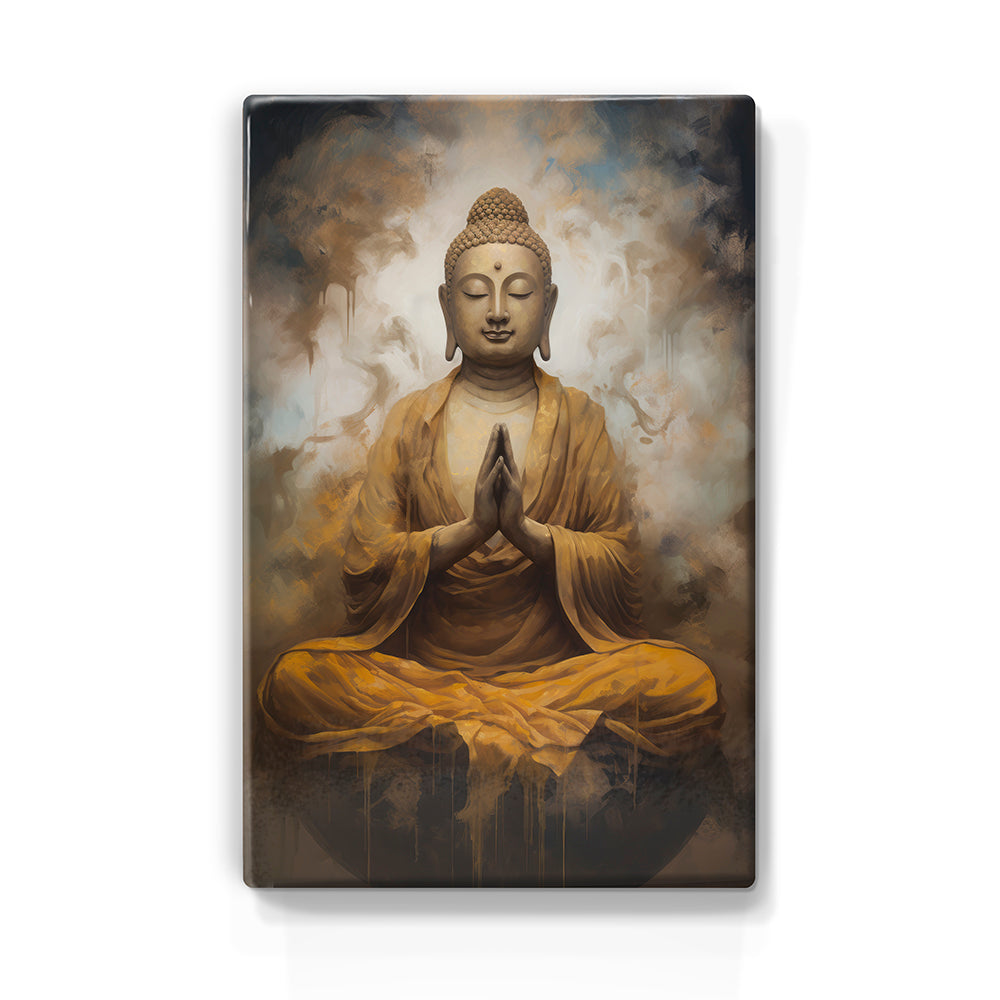 Buddha mit gefalteten Händen – Mini Laqueprint – 9,6 x 14,7 cm – LPS501