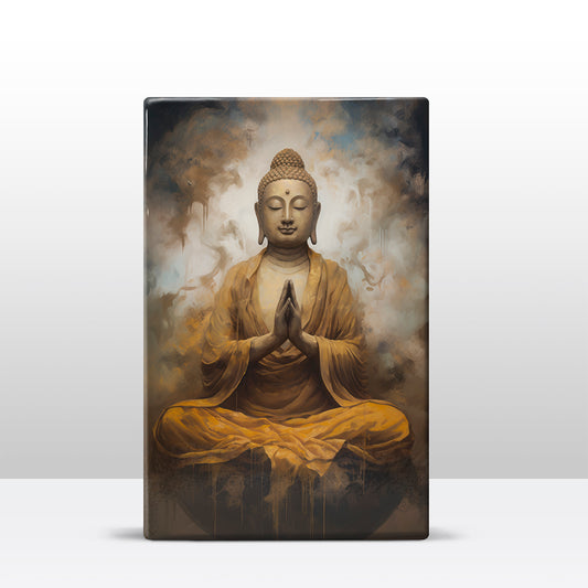 Buddha mit gefalteten Händen – Mini Laqueprint – 9,6 x 14,7 cm – LPS501