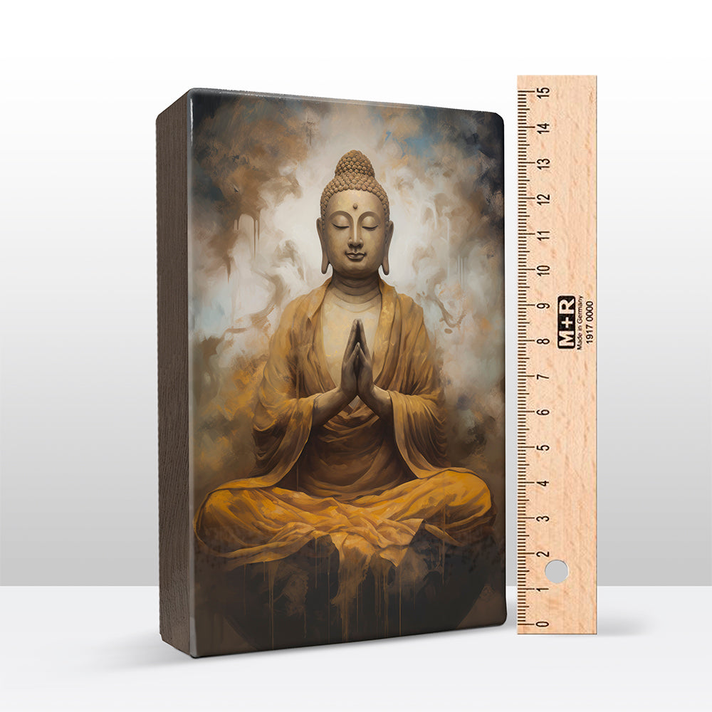 Buddha mit gefalteten Händen – Mini Laqueprint – 9,6 x 14,7 cm – LPS501